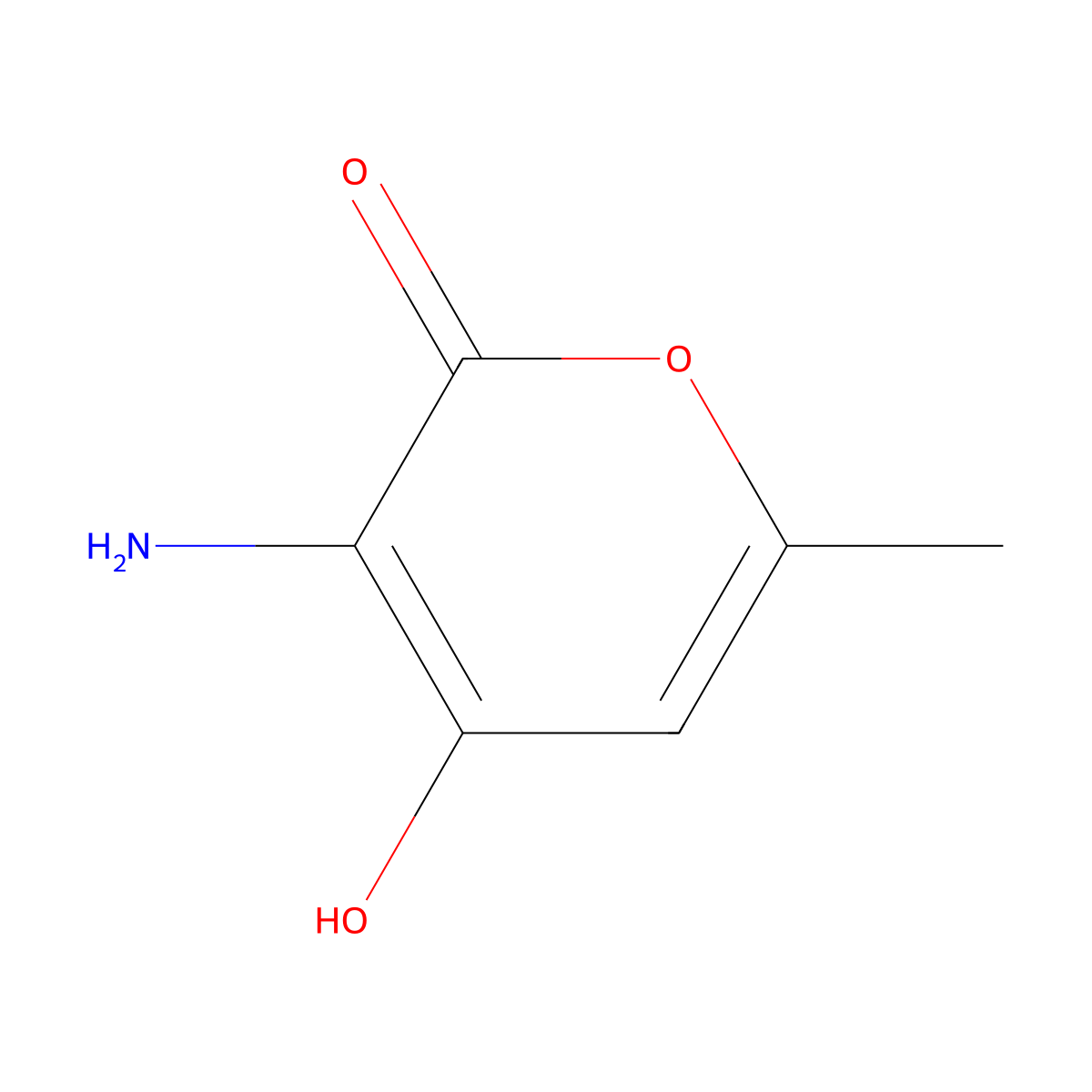 3-Amino-4-hydroxy-6-methyl-2H-pyran-2-one molecular structure, CAS 83432-20-6