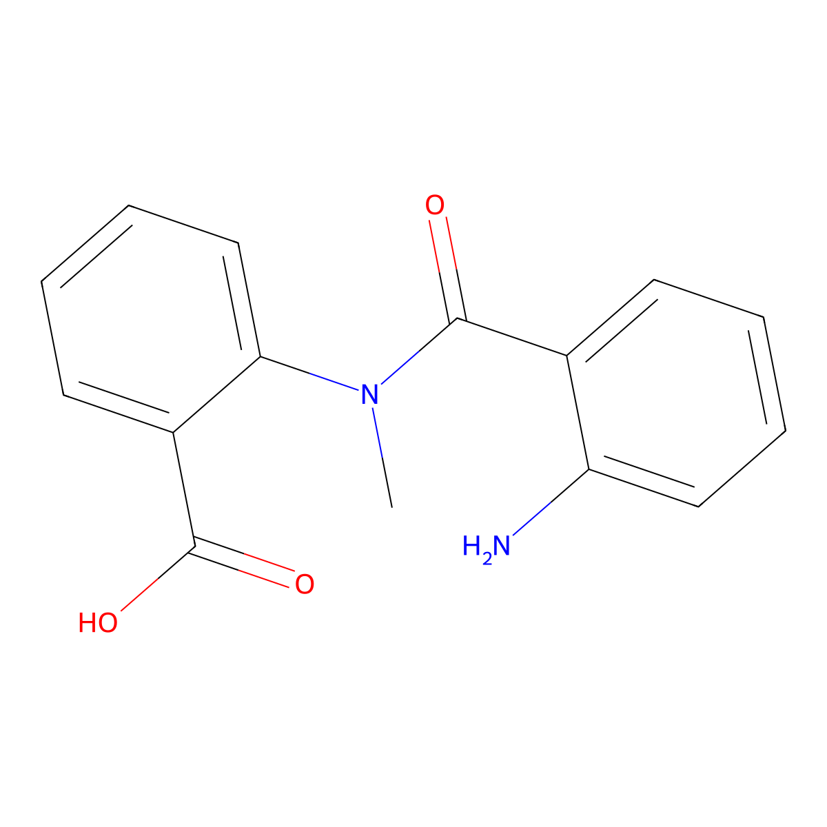 2-(N-methyl2-aminobenzamido)benzoic acid molecular structure, CAS 83432-93-3