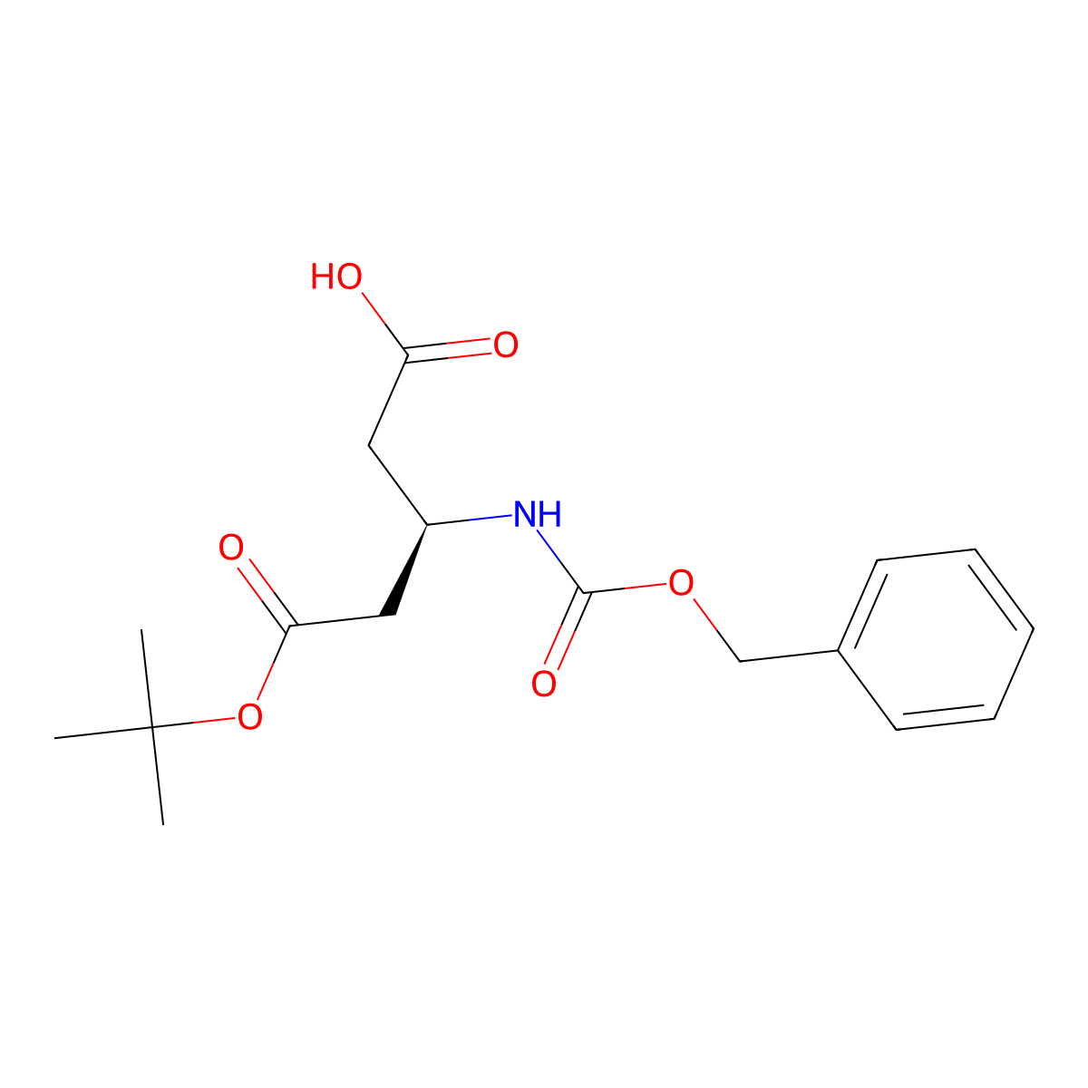(R)-3-(((Benzyloxy)carbonyl)amino)-5-(tert-butoxy)-5-oxopentanoic acid molecular structure, CAS 83436-45-7