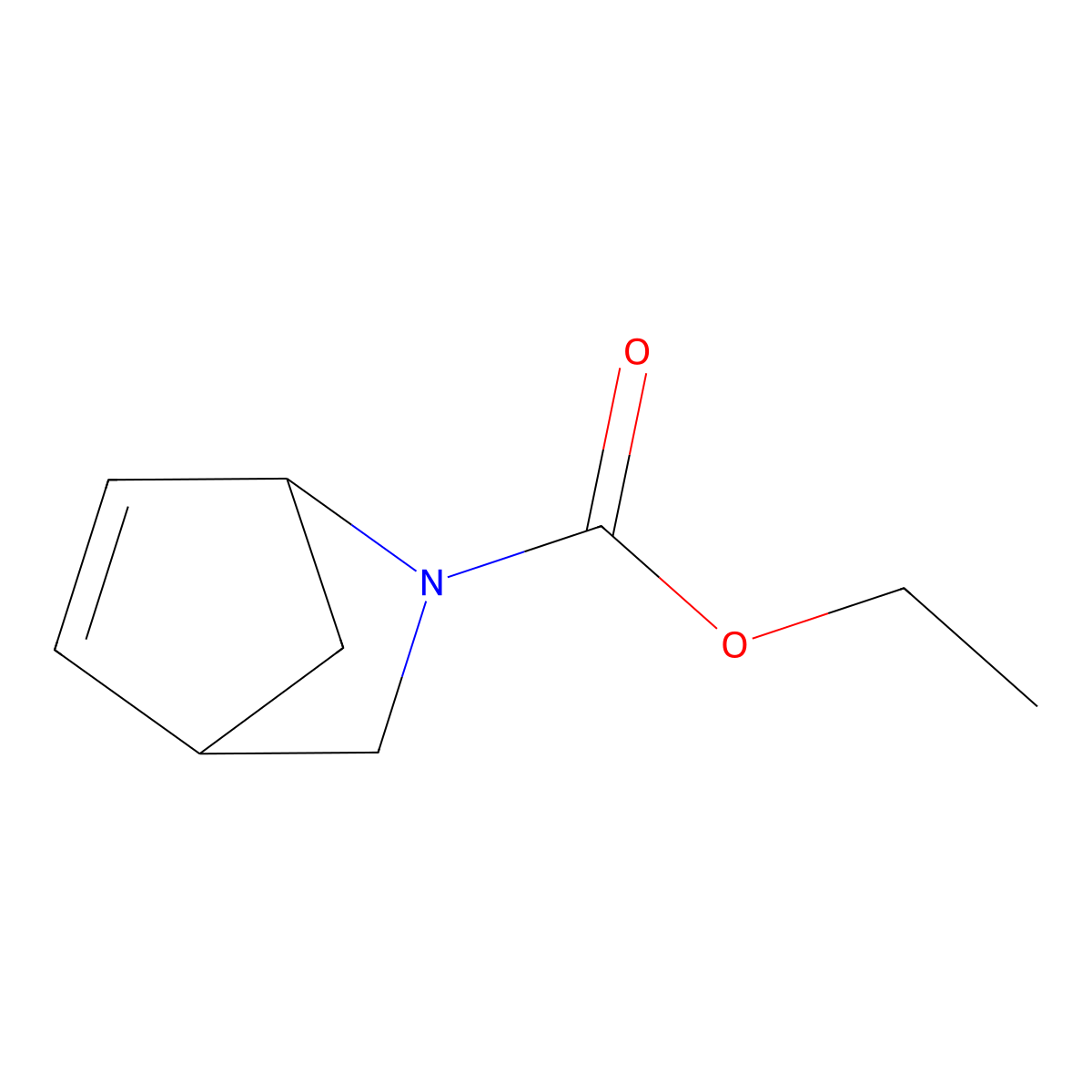 Ethyl 2-azabicyclo[2.2.1]hept-5-ene-2-carboxylate molecular structure, CAS 83442-26-6