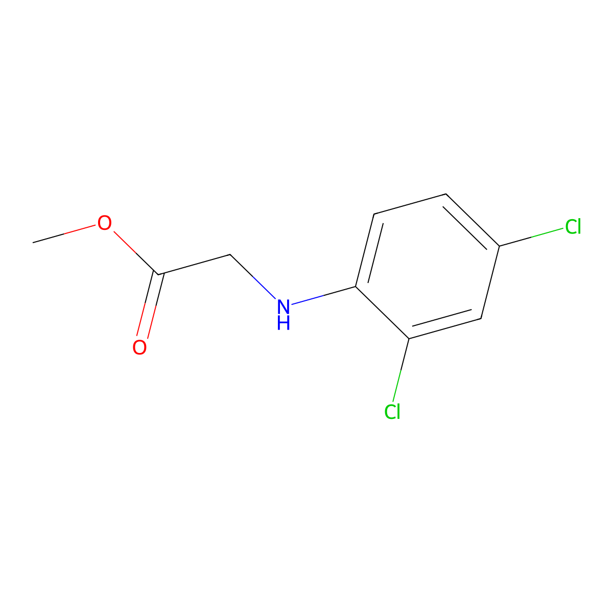 Methyl 2-[(2,4-dichlorophenyl)amino]acetate molecular structure, CAS 83442-90-4