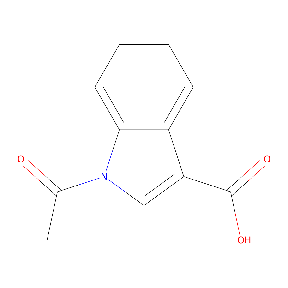 1-acetylindole-3-carboxylic Acid molecular structure, CAS 83451-61-0