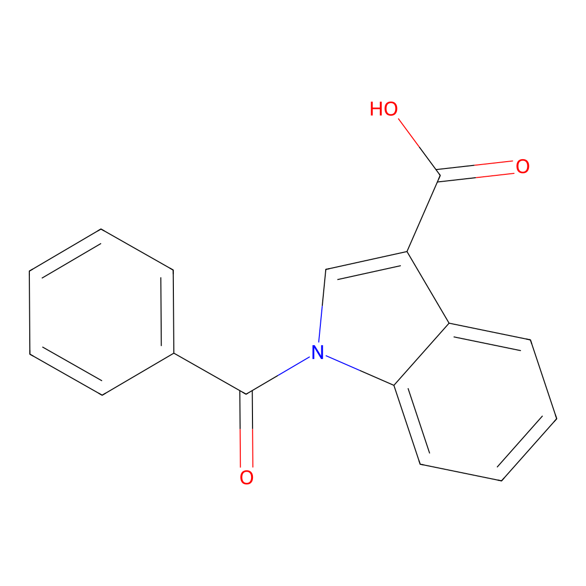 1-Benzoylindole-3-carboxylic acid molecular structure, CAS 83451-62-1