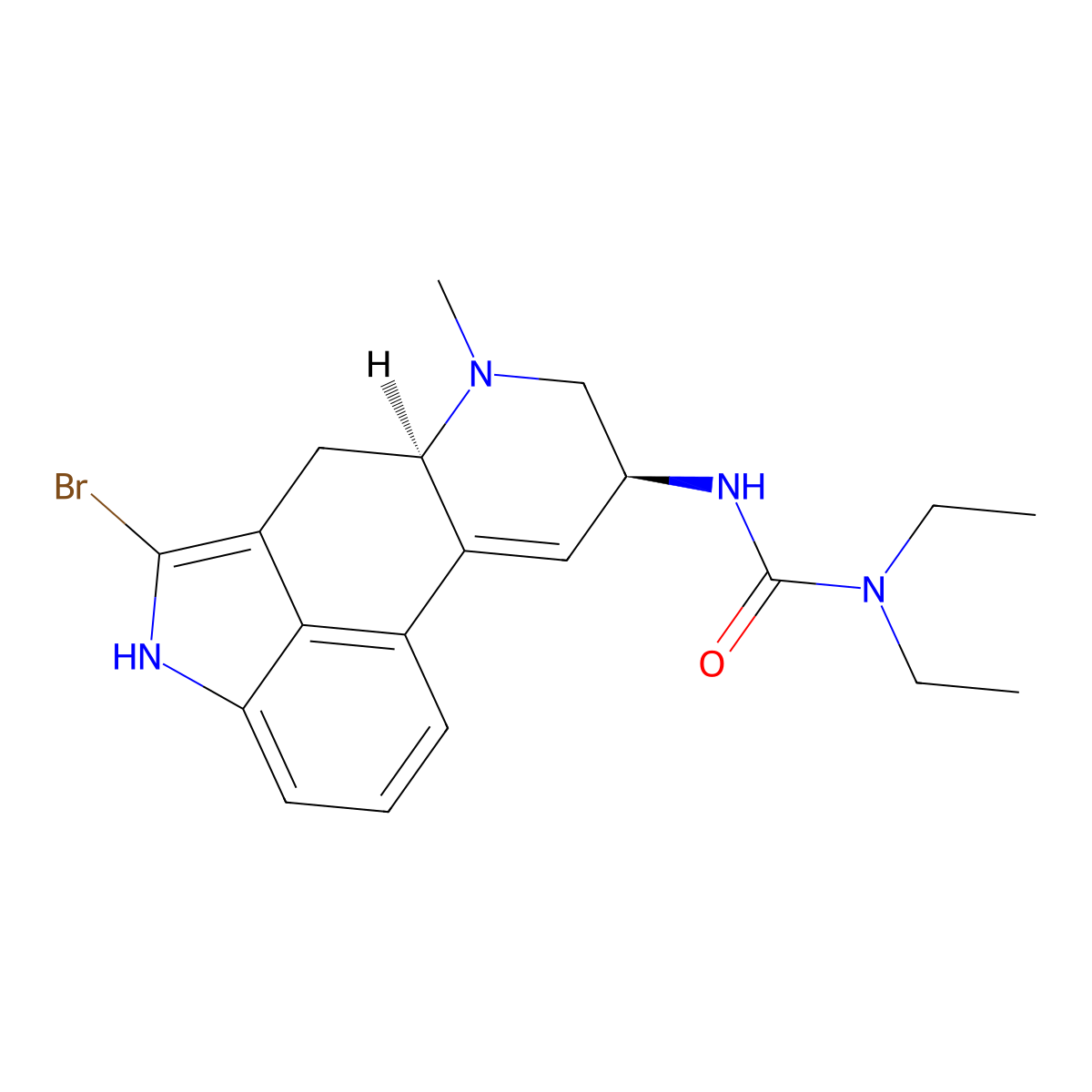 Bromerguride molecular structure, CAS 83455-48-5