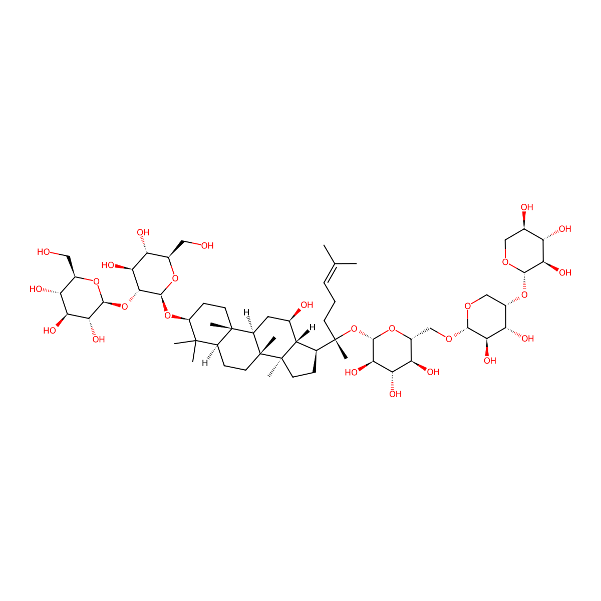 Ginsenoside Ra1 molecular structure, CAS 83459-41-0