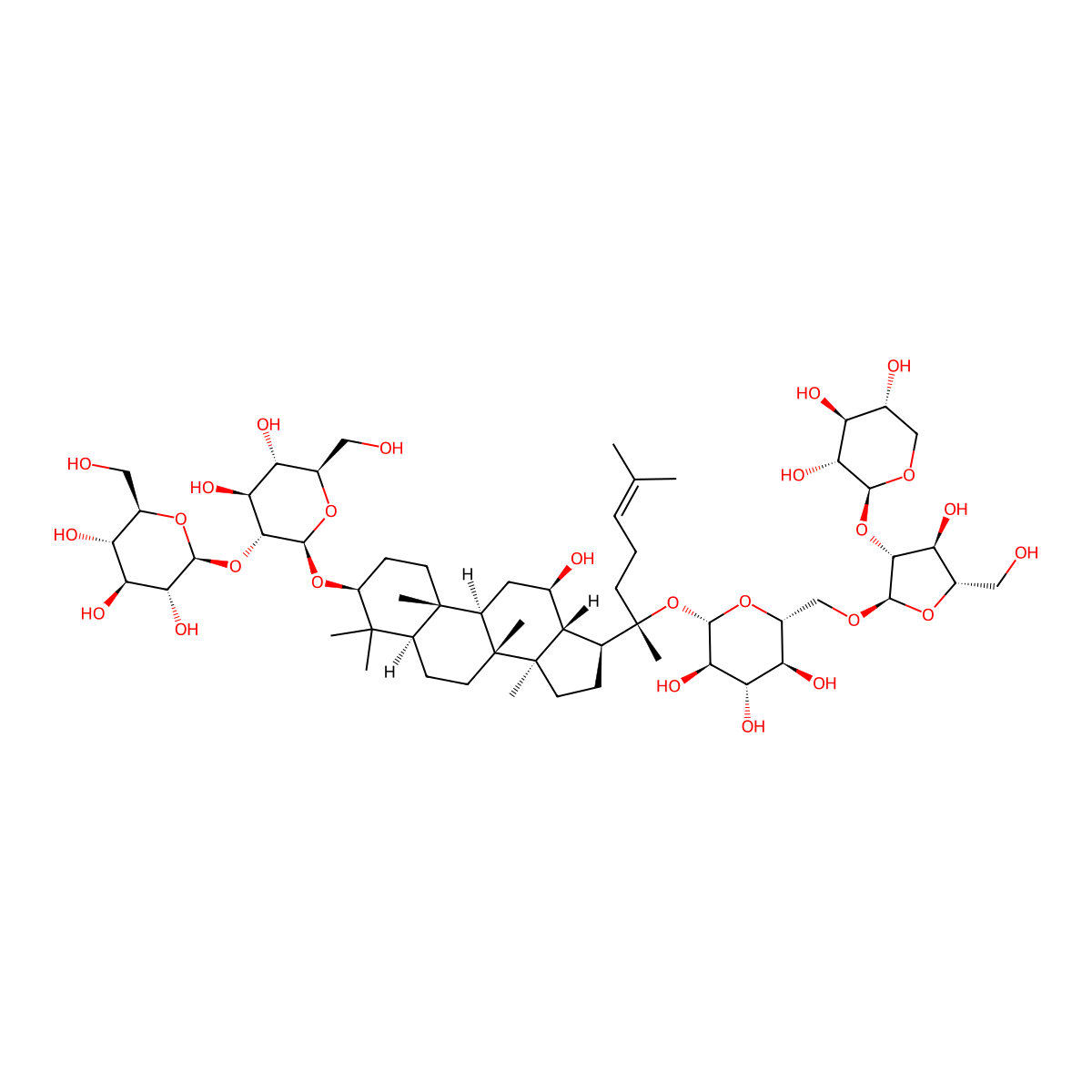 Ginsenoside Ra2 molecular structure, CAS 83459-42-1