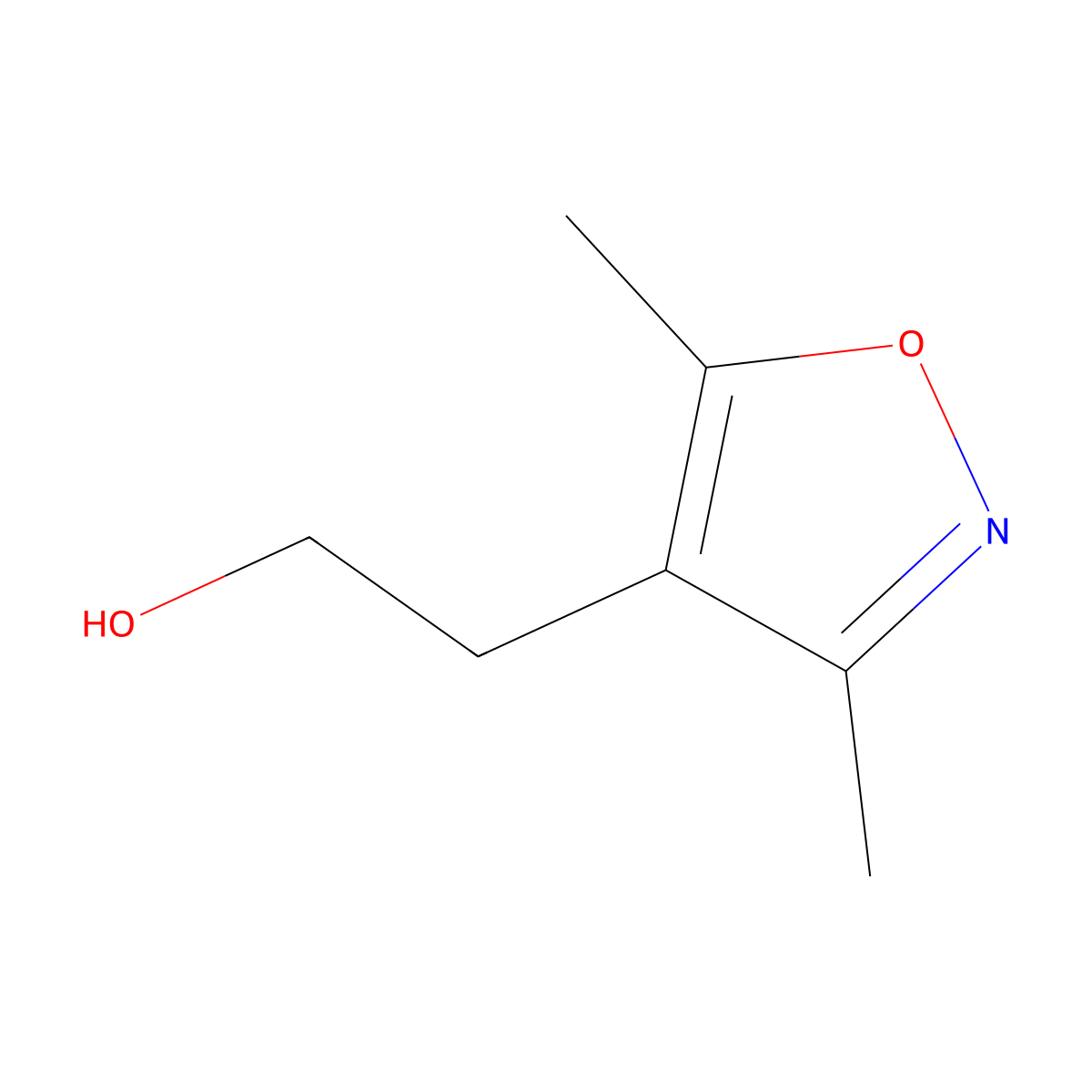 2-(3,5-Dimethyl-1,2-oxazol-4-yl)ethan-1-ol molecular structure, CAS 83467-34-9