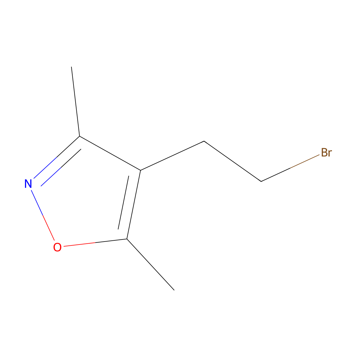 4-(2-Bromoethyl)-3,5-dimethylisoxazole molecular structure, CAS 83467-35-0