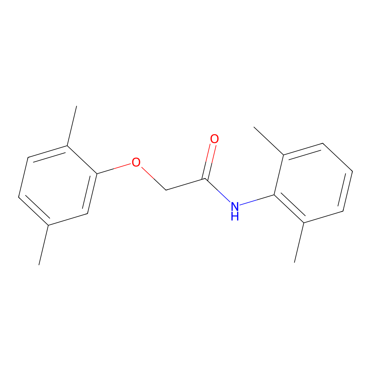 Acetamide, 2-(2,5-dimethylphenoxy)-N-(2,6-dimethylphenyl)- molecular structure, CAS 83471-42-5