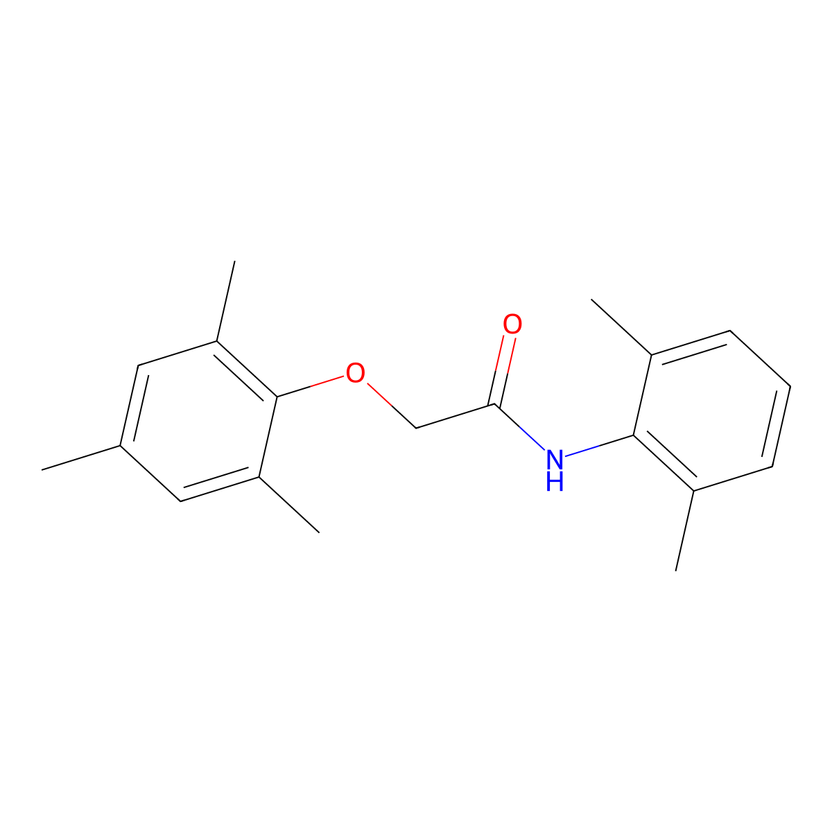 N-(2,6-dimethylphenyl)-2-(2,4,6-trimethylphenoxy)acetamide molecular structure, CAS 83471-45-8