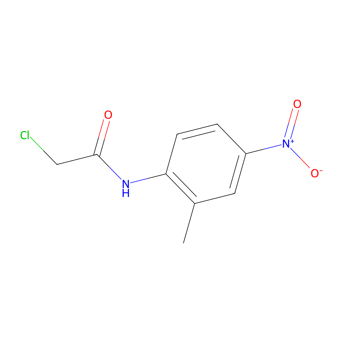 2-chloro-N-(2-methyl-4-nitrophenyl)acetamide molecular structure, CAS 83473-10-3
