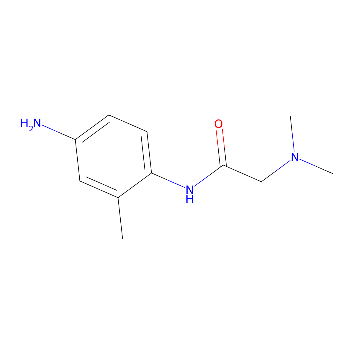 N-(4-Amino-2-methylphenyl)-2-(dimethylamino)acetamide molecular structure, CAS 83473-61-4