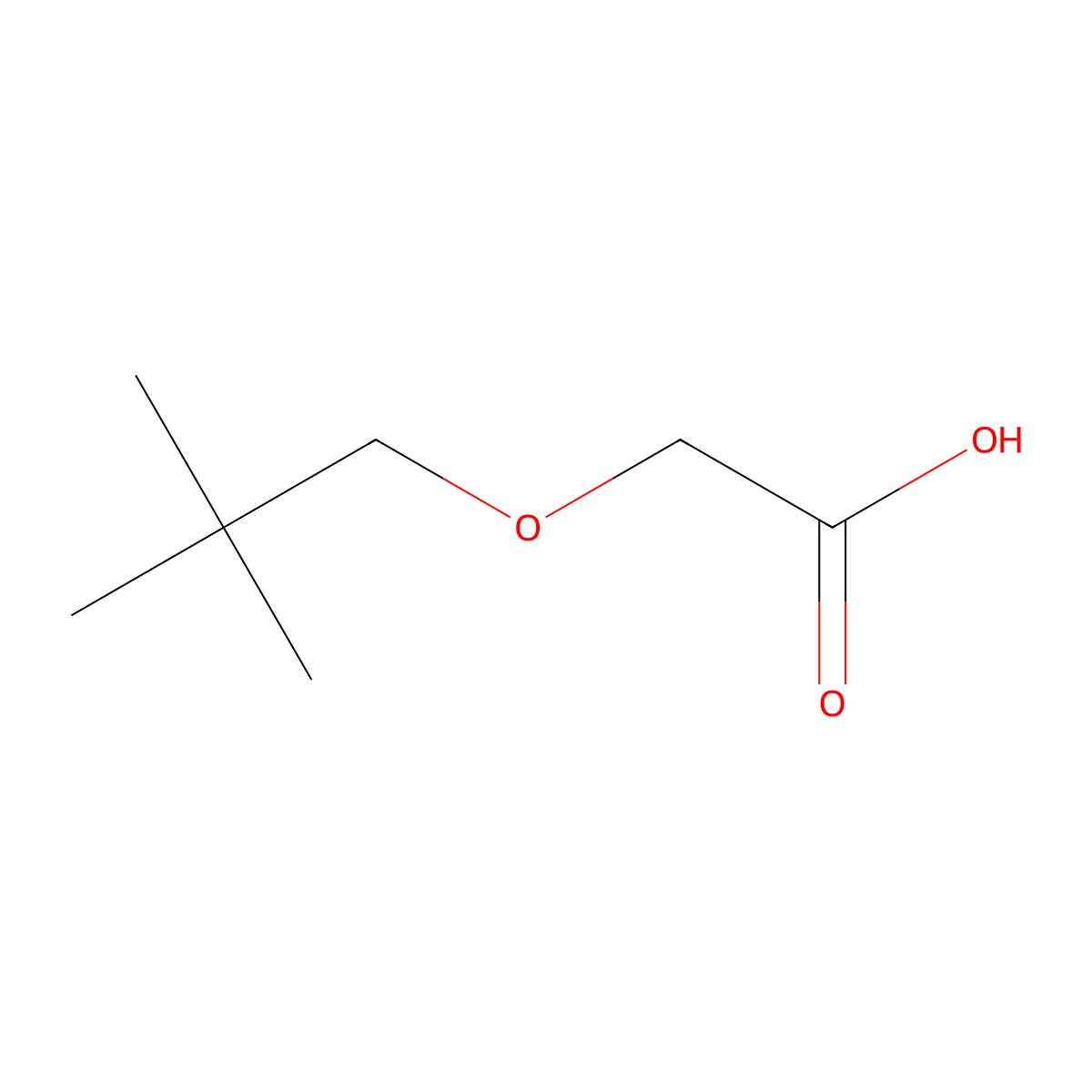 Acetic acid, 2-(2,2-dimethylpropoxy)- molecular structure, CAS 83474-75-3