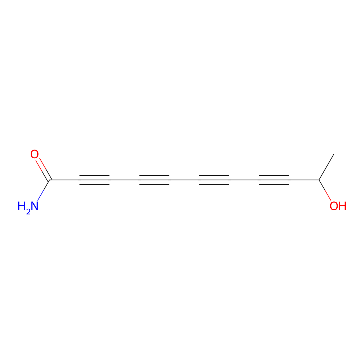 10-Hydroxy-undeca-2,4,6,8-tetraynamide molecular structure, CAS 83475-37-0