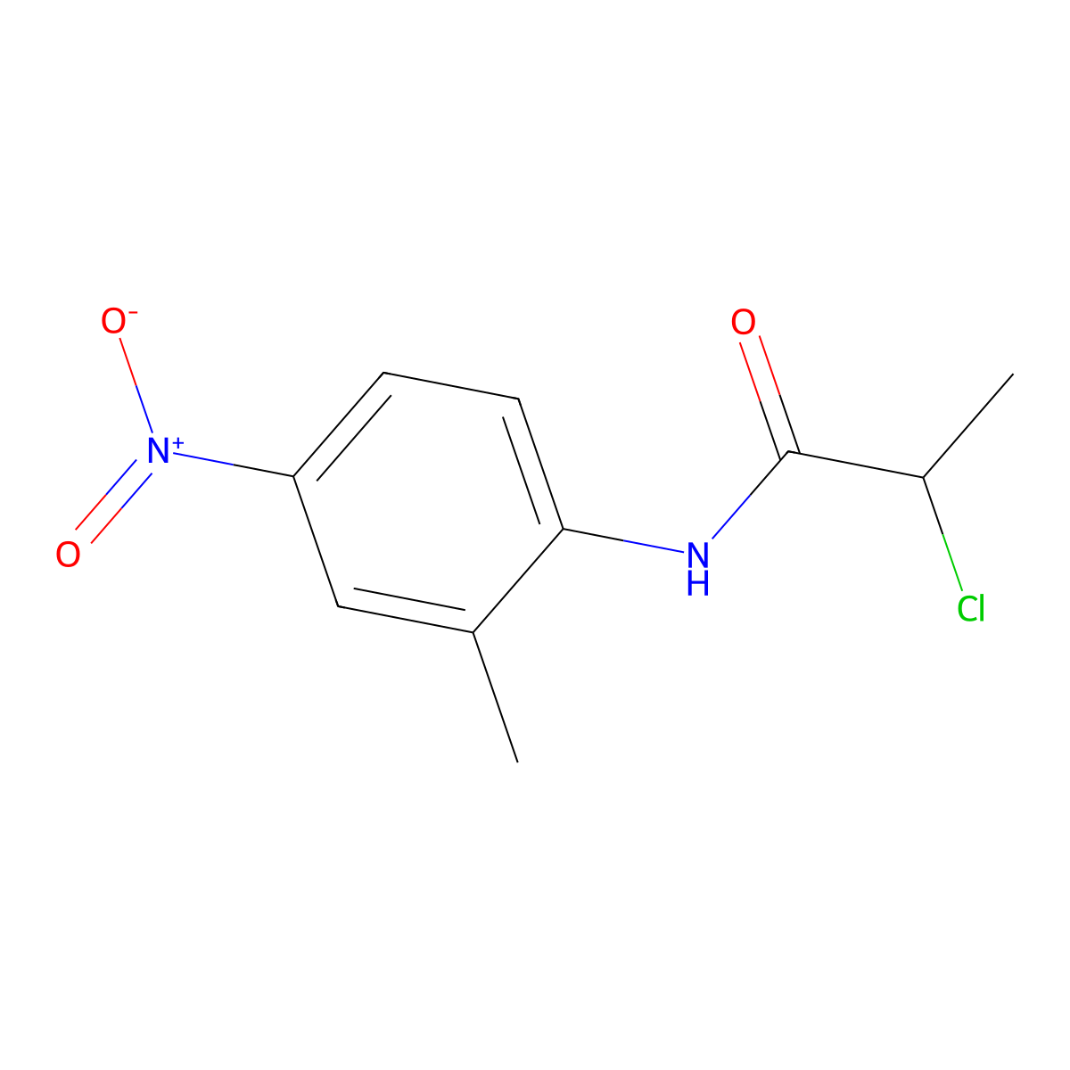 2-Chloro-N-(2-methyl-4-nitrophenyl)propanamide molecular structure, CAS 83480-46-0