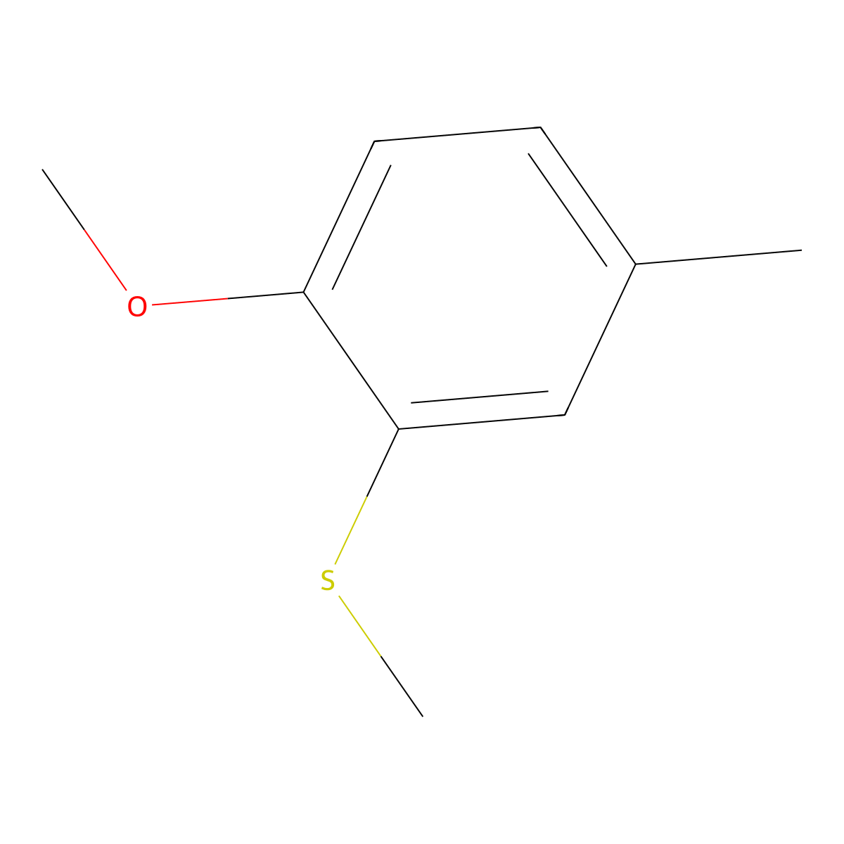 2-Methoxy-5-methylphenyl methyl sulfide molecular structure, CAS 83485-32-9