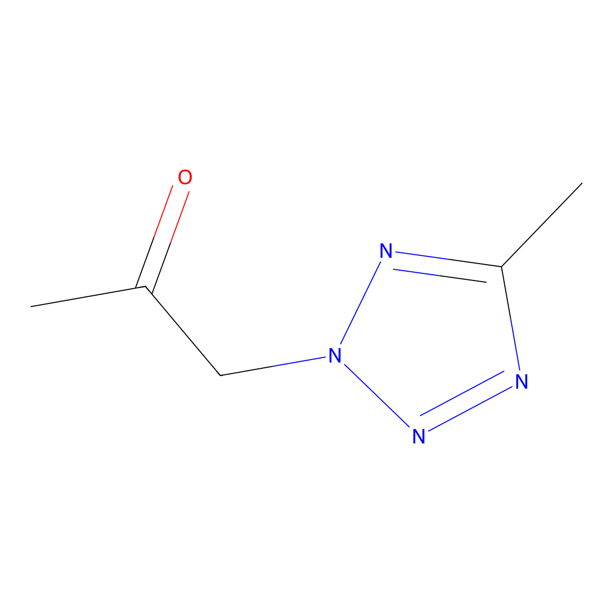 1-(5-Methyltetrazol-2-yl)propan-2-one molecular structure, CAS 83485-72-7