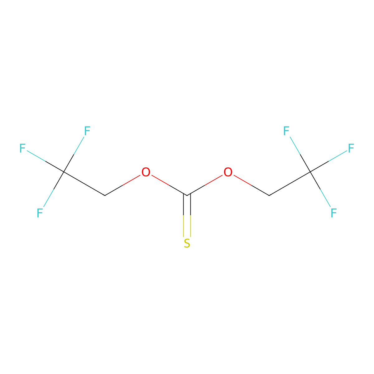 Bis(2,2,2-trifluoroethoxy)methanethione molecular structure, CAS 83486-43-5