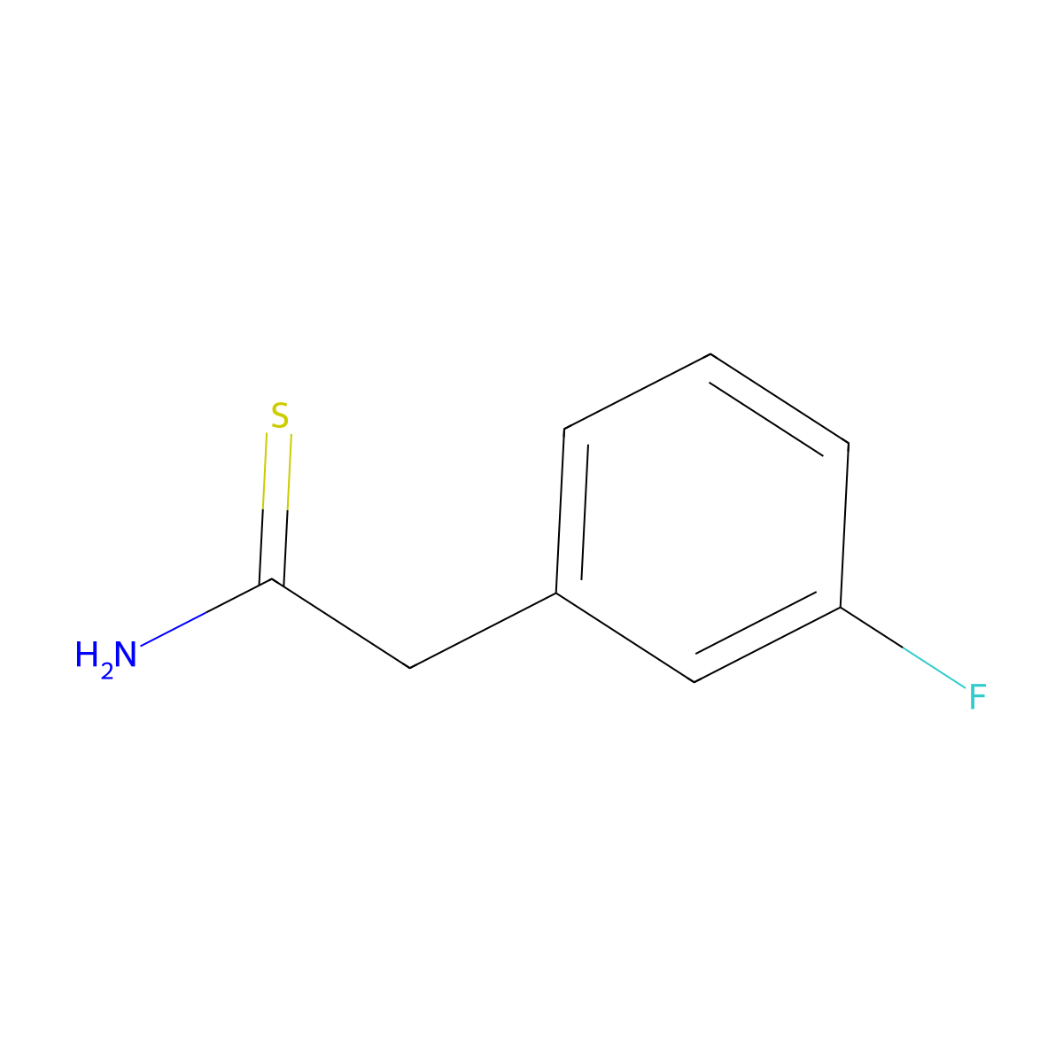 2-(3-Fluorophenyl)ethanethioamide molecular structure, CAS 834861-71-1