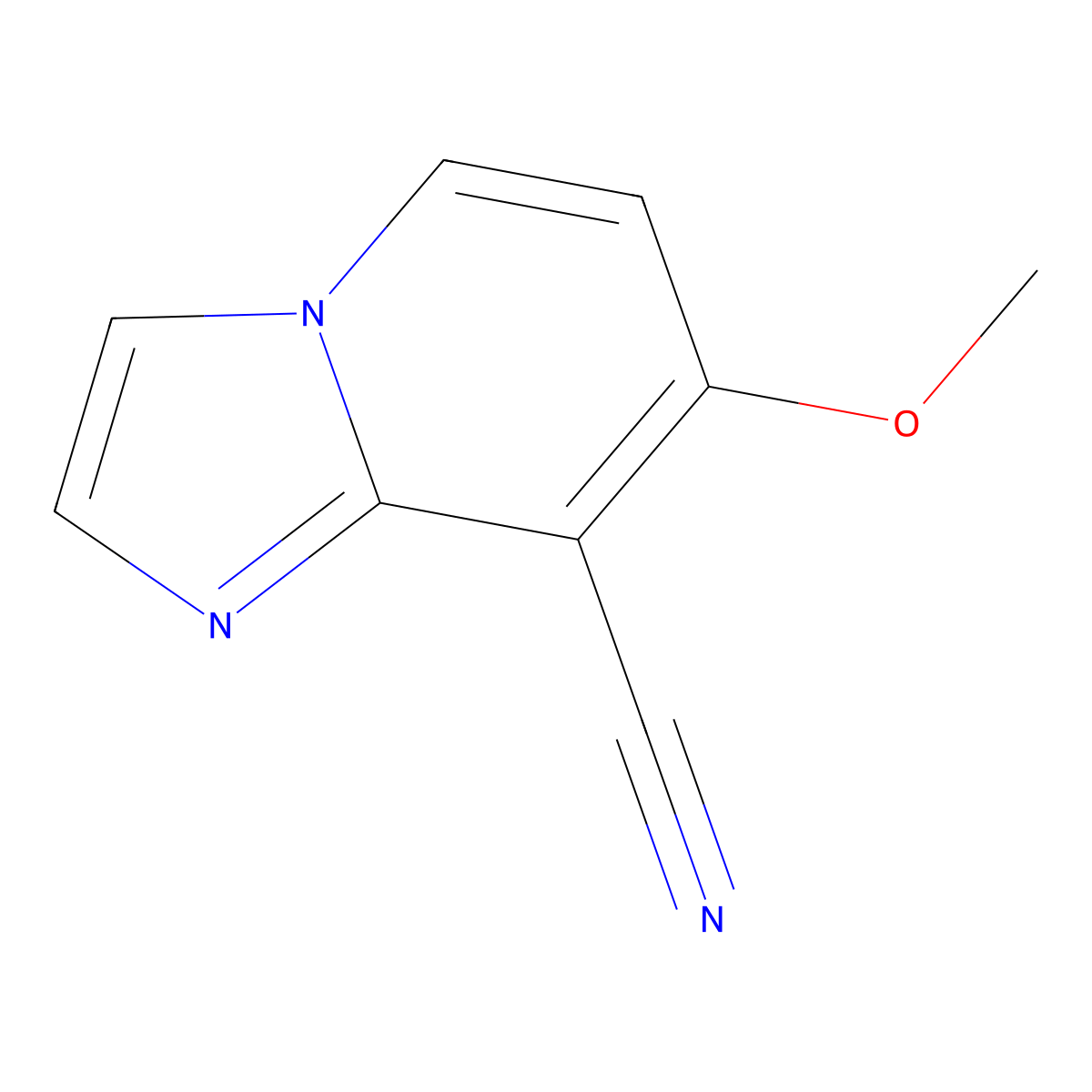 7-Methoxyimidazo[1,2-a]pyridine-8-carbonitrile molecular structure, CAS 834869-04-4