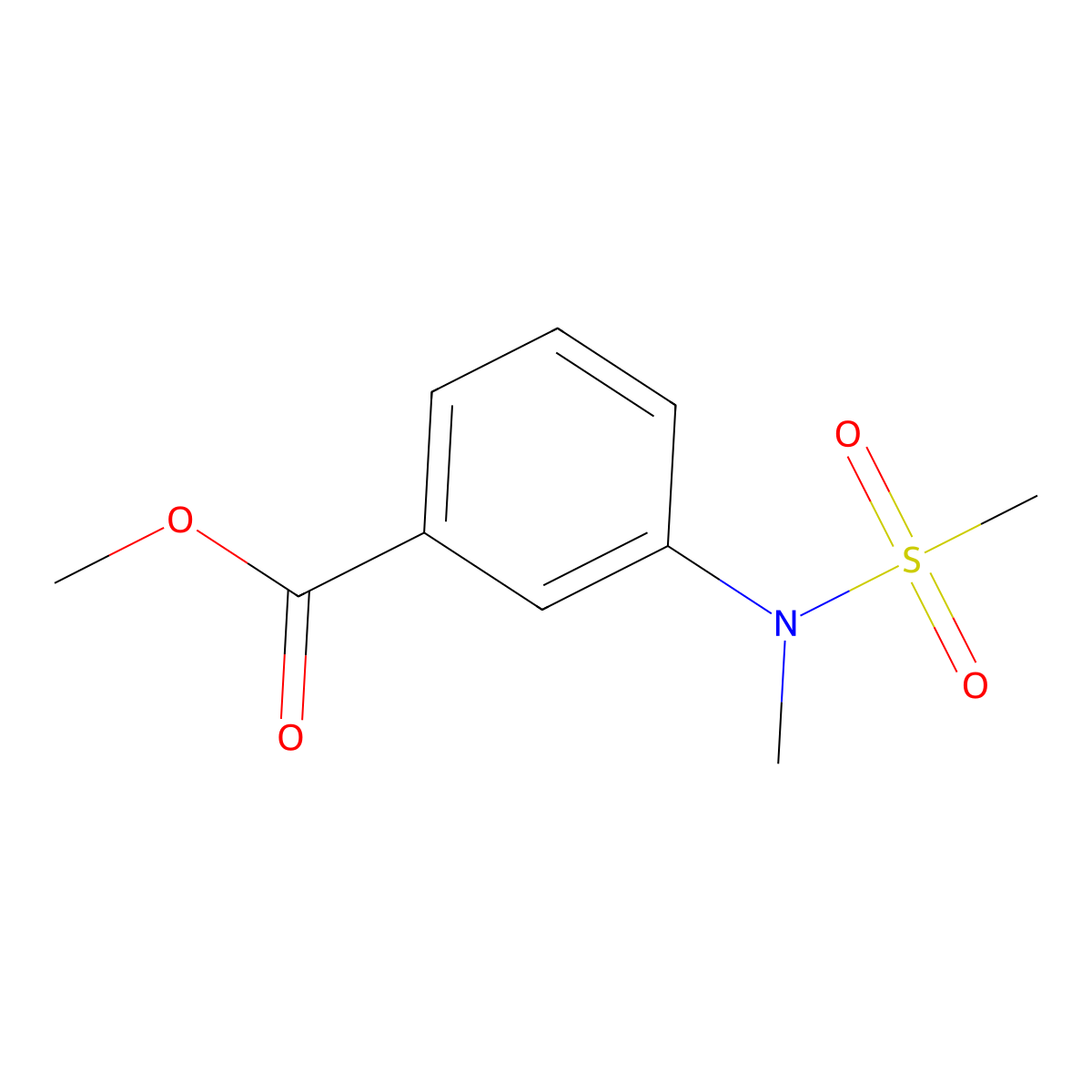 Methyl 3-[methyl(methylsulfonyl)amino]benzoate molecular structure, CAS 834869-24-8