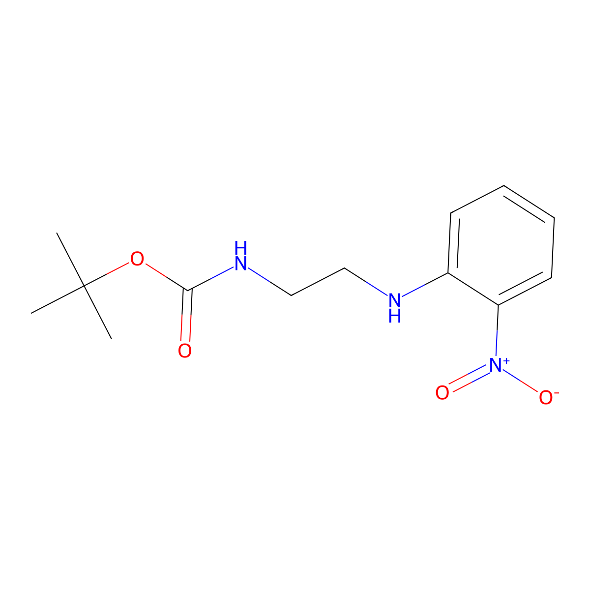 tert-Butyl 2-(2-nitrophenylamino)ethylcarbamate molecular structure, CAS 834881-63-9