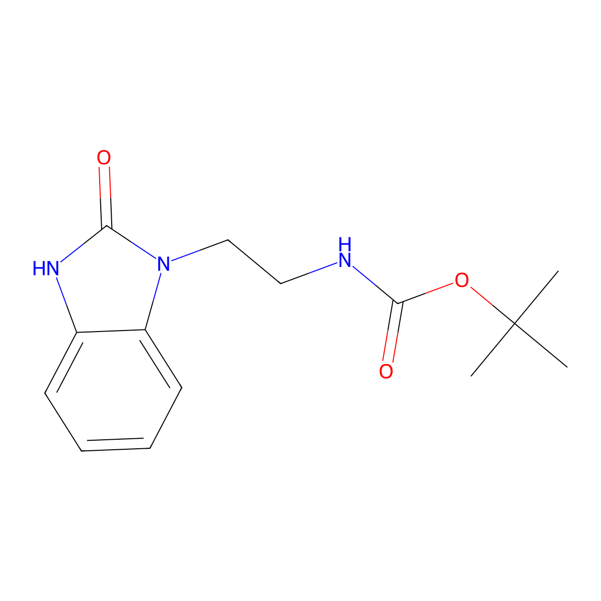 tert-Butyl 2-(2-oxo-2,3-dihydrobenzo[d]imidazol-1-yl)ethylcarbamate molecular structure, CAS 834881-65-1