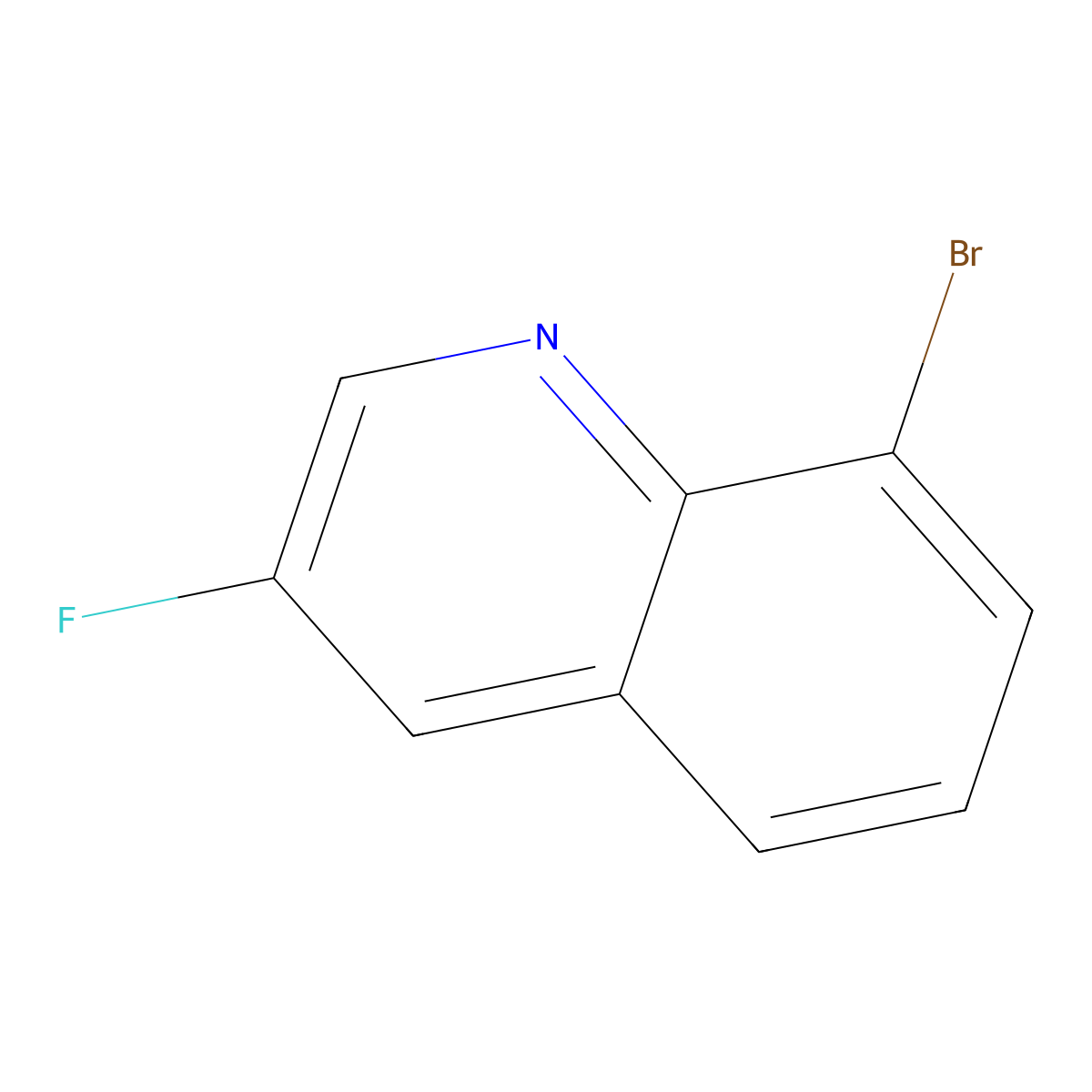 8-Bromo-3-fluoroquinoline molecular structure, CAS 834884-06-9