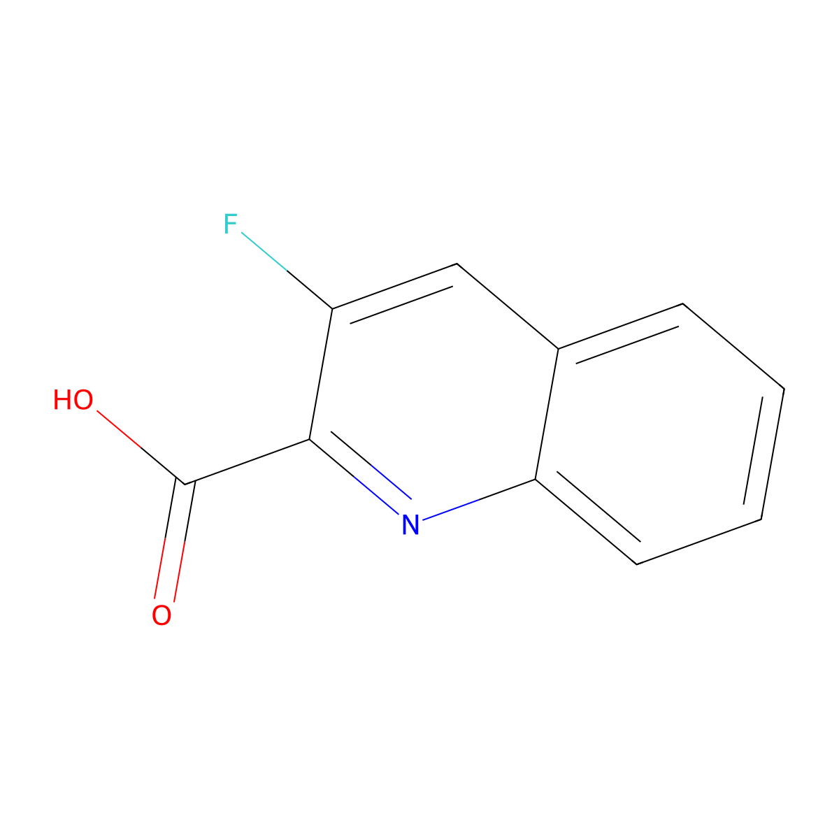 3-Fluoroquinoline-2-carboxylic acid molecular structure, CAS 834884-07-0