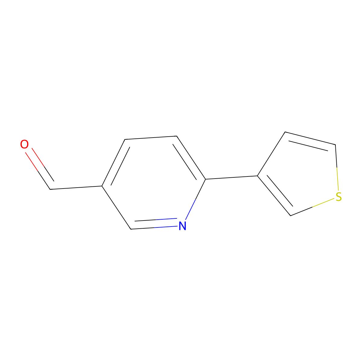 6-(Thiophen-3-yl)pyridine-3-carbaldehyde molecular structure, CAS 834884-60-5