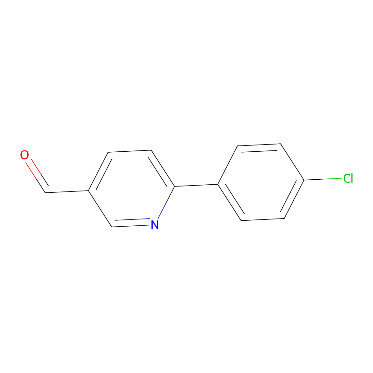 6-(4-Chlorophenyl)-3-pyridinecarbaldehyde molecular structure, CAS 834884-63-8