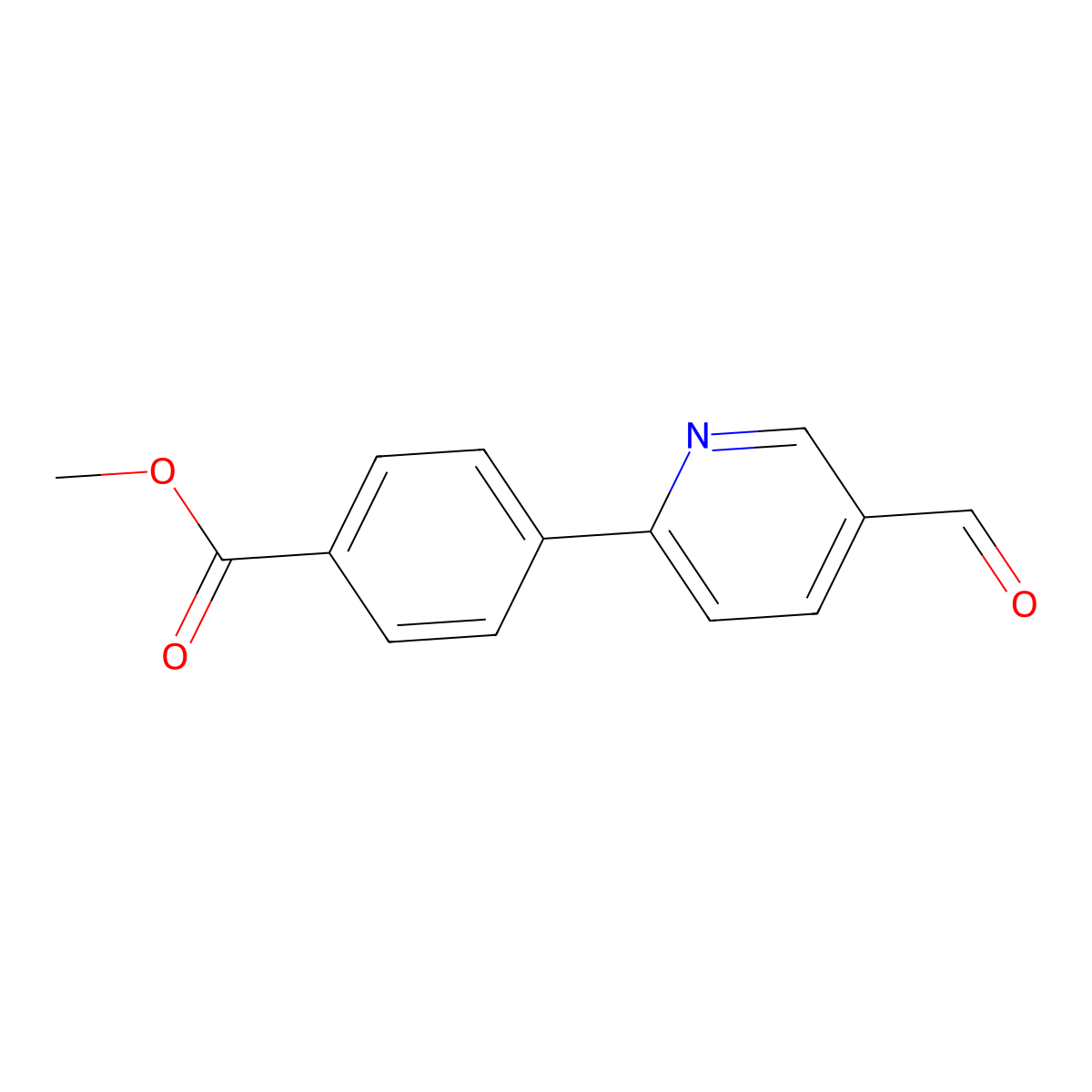 Methyl 4-(5-formyl-2-pyridinyl)benzenecarboxylate molecular structure, CAS 834884-66-1