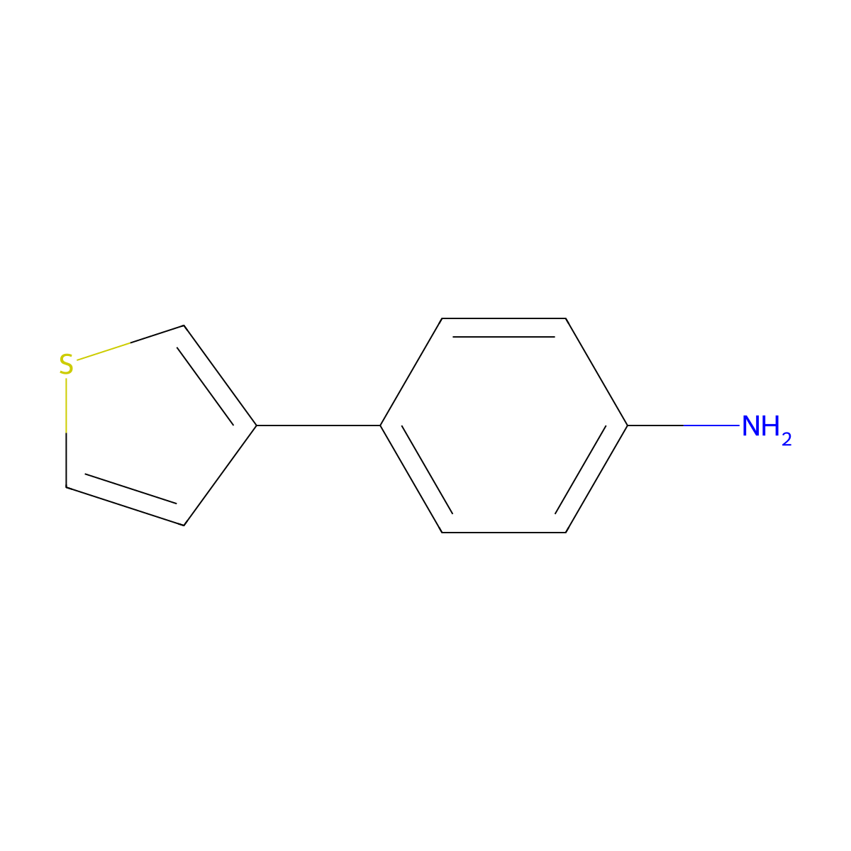 4-(Thiophen-3-yl)aniline molecular structure, CAS 834884-74-1