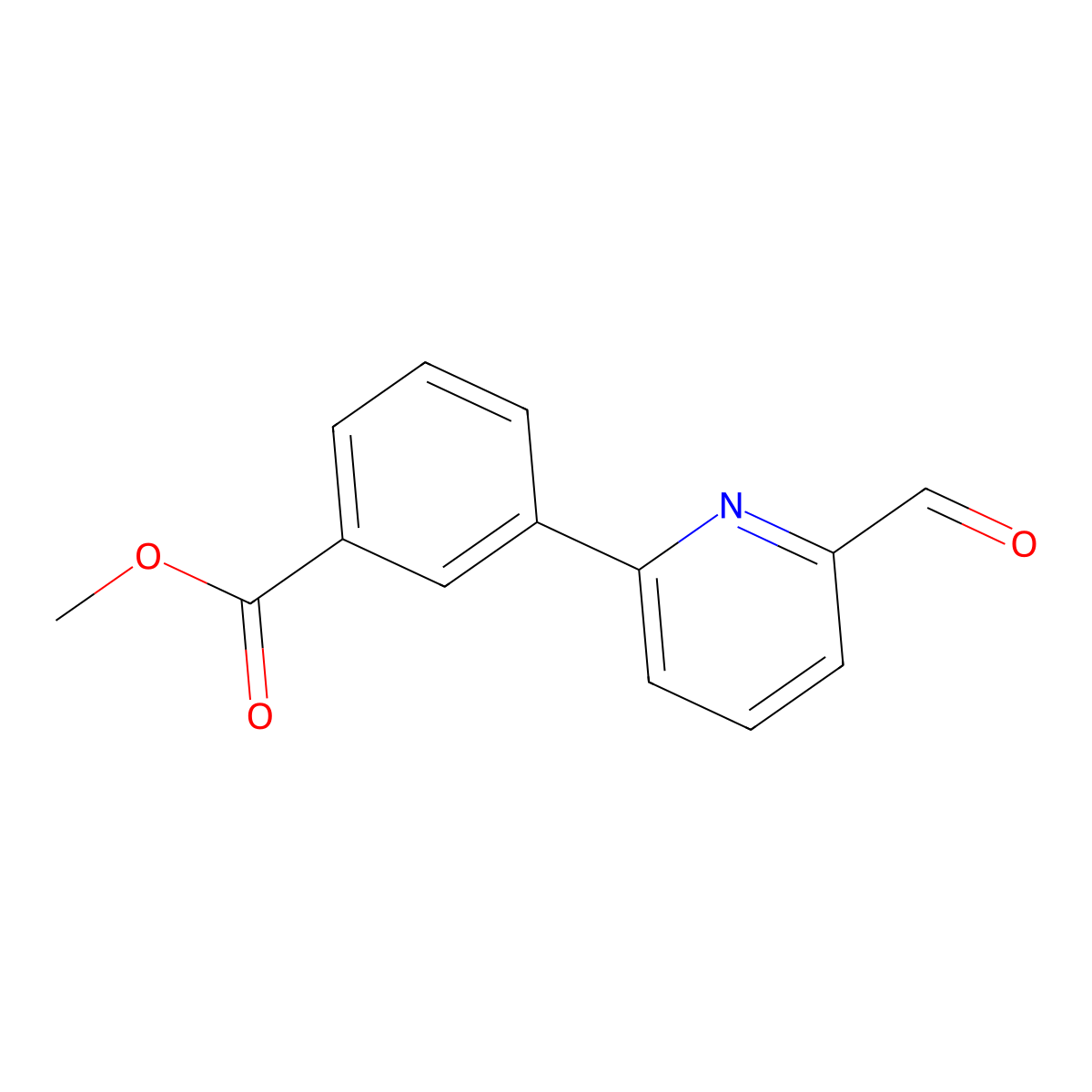 Methyl 3-(6-formyl-2-pyridinyl)benzoate molecular structure, CAS 834884-82-1