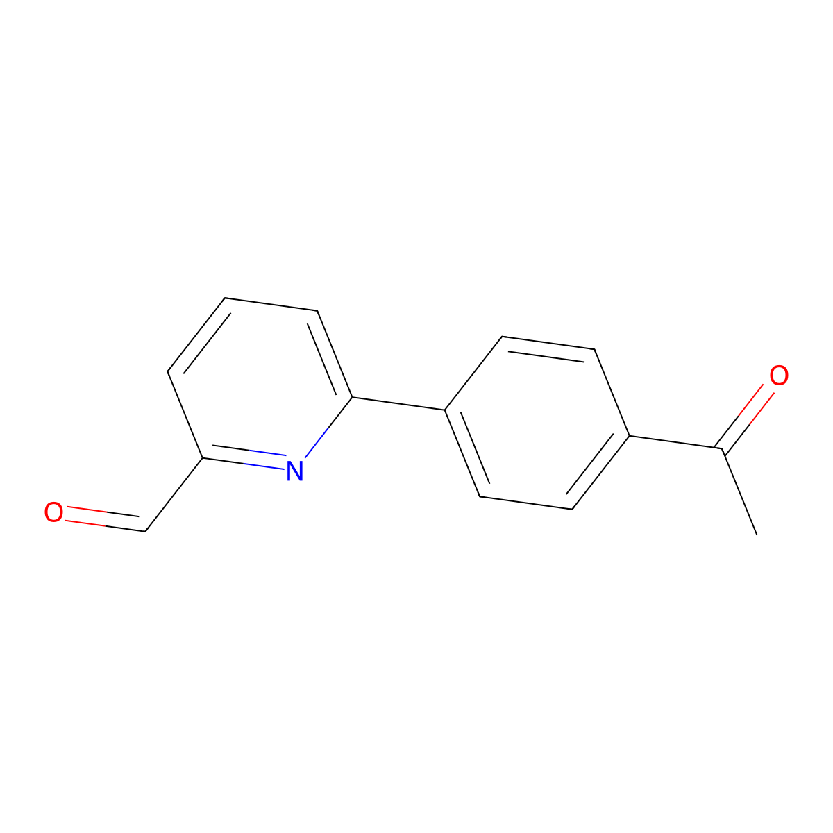6-(4-Acetylphenyl)-2-pyridinecarboxaldehyde molecular structure, CAS 834884-83-2