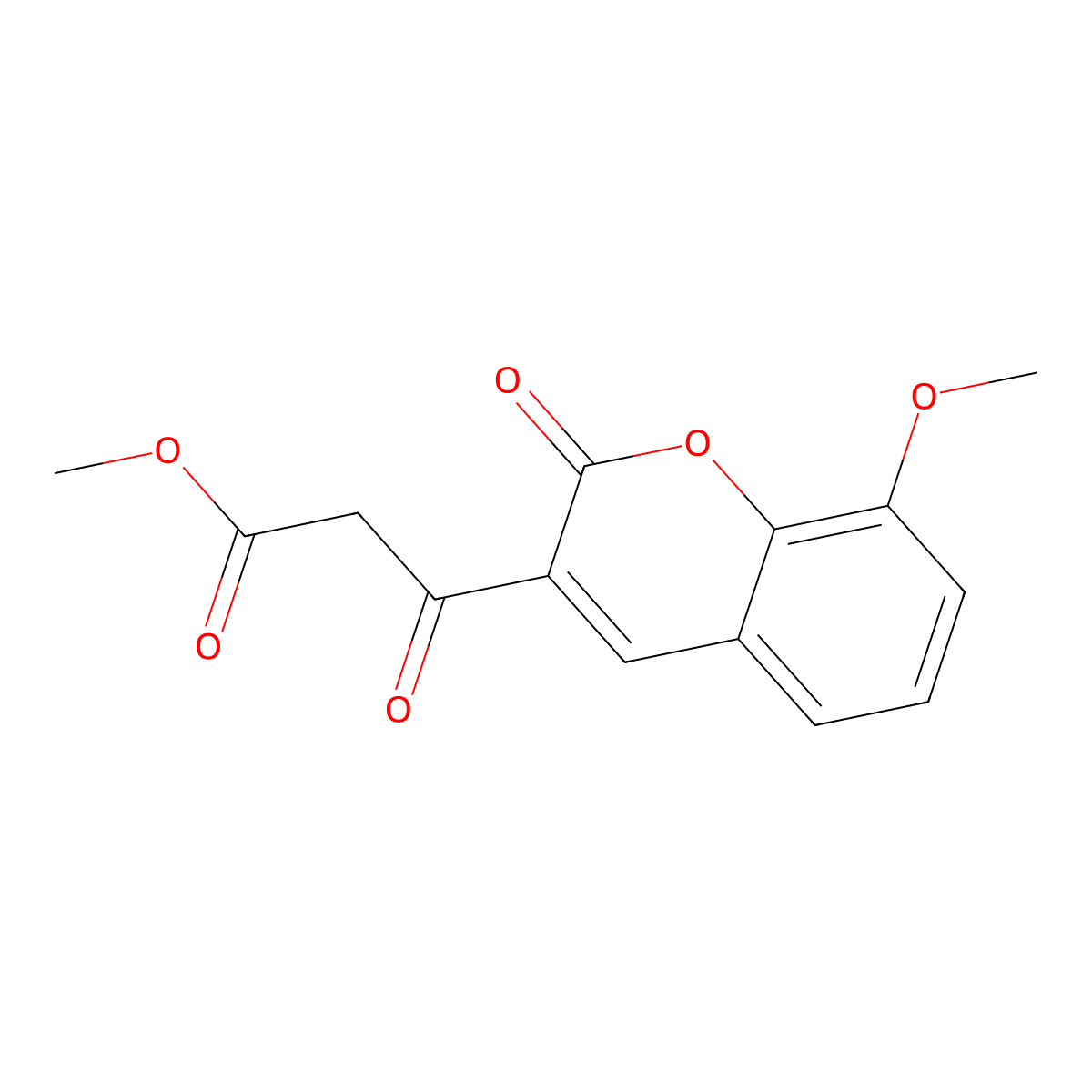 Methyl 8-methoxy-beta,2-dioxo-2H-1-benzopyran-3-propanoate molecular structure, CAS 834884-96-7