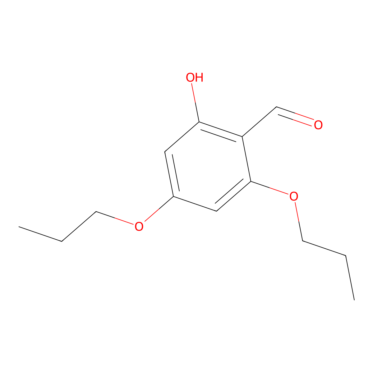 2-Hydroxy-4,6-dipropoxybenzaldehyde molecular structure, CAS 834885-08-4