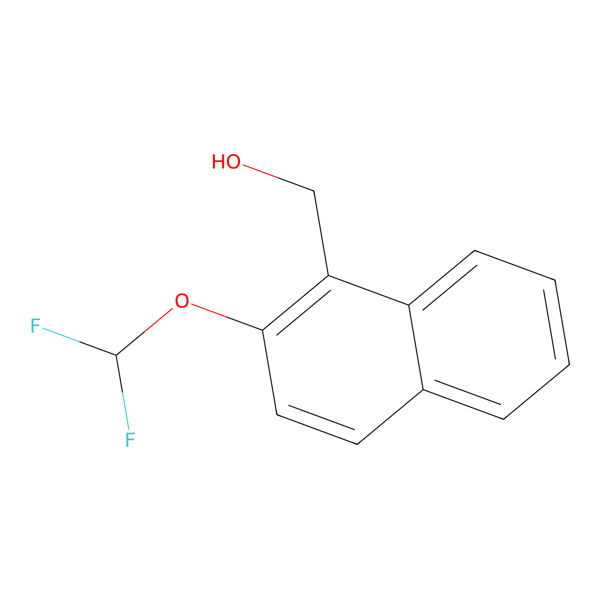 [2-(Difluoromethoxy)naphthalen-1-yl]methanol molecular structure, CAS 834885-12-0