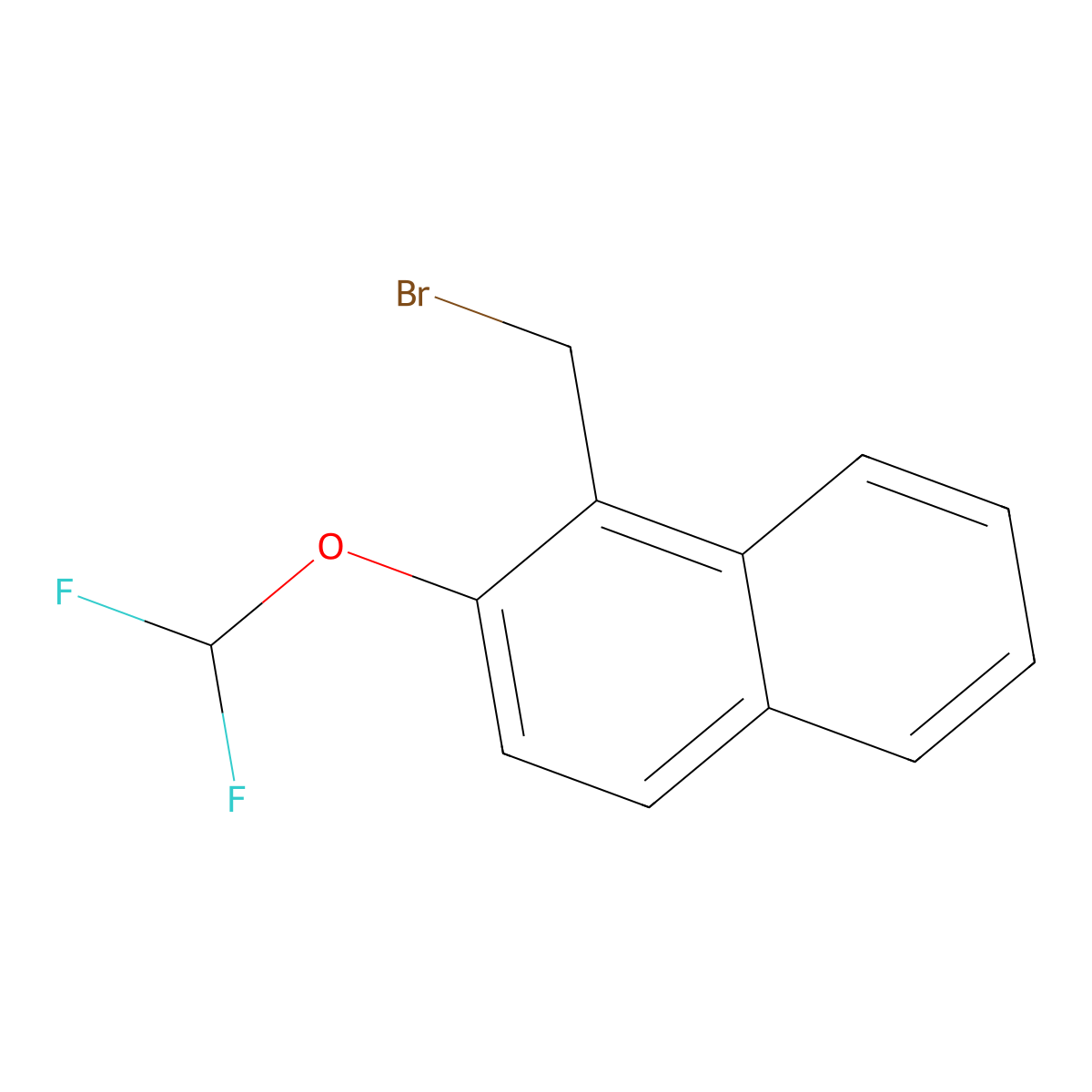 1-(Bromomethyl)-2-(difluoromethoxy)naphthalene molecular structure, CAS 834885-13-1