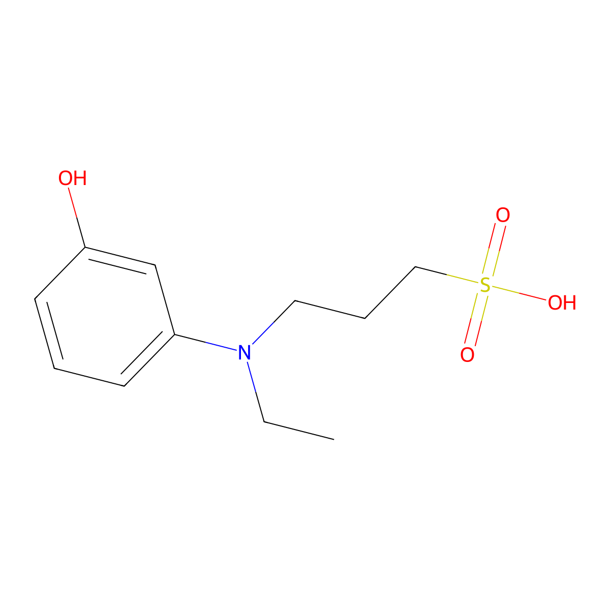 N-Ethyl-N-(3-sulfopropyl)-M-aminophenol molecular structure, CAS 83489-61-6