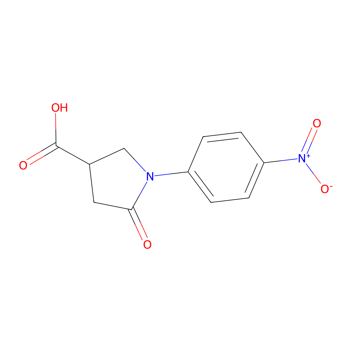 1-(4-Nitrophenyl)-5-oxopyrrolidine-3-carboxylic acid molecular structure, CAS 834894-65-4