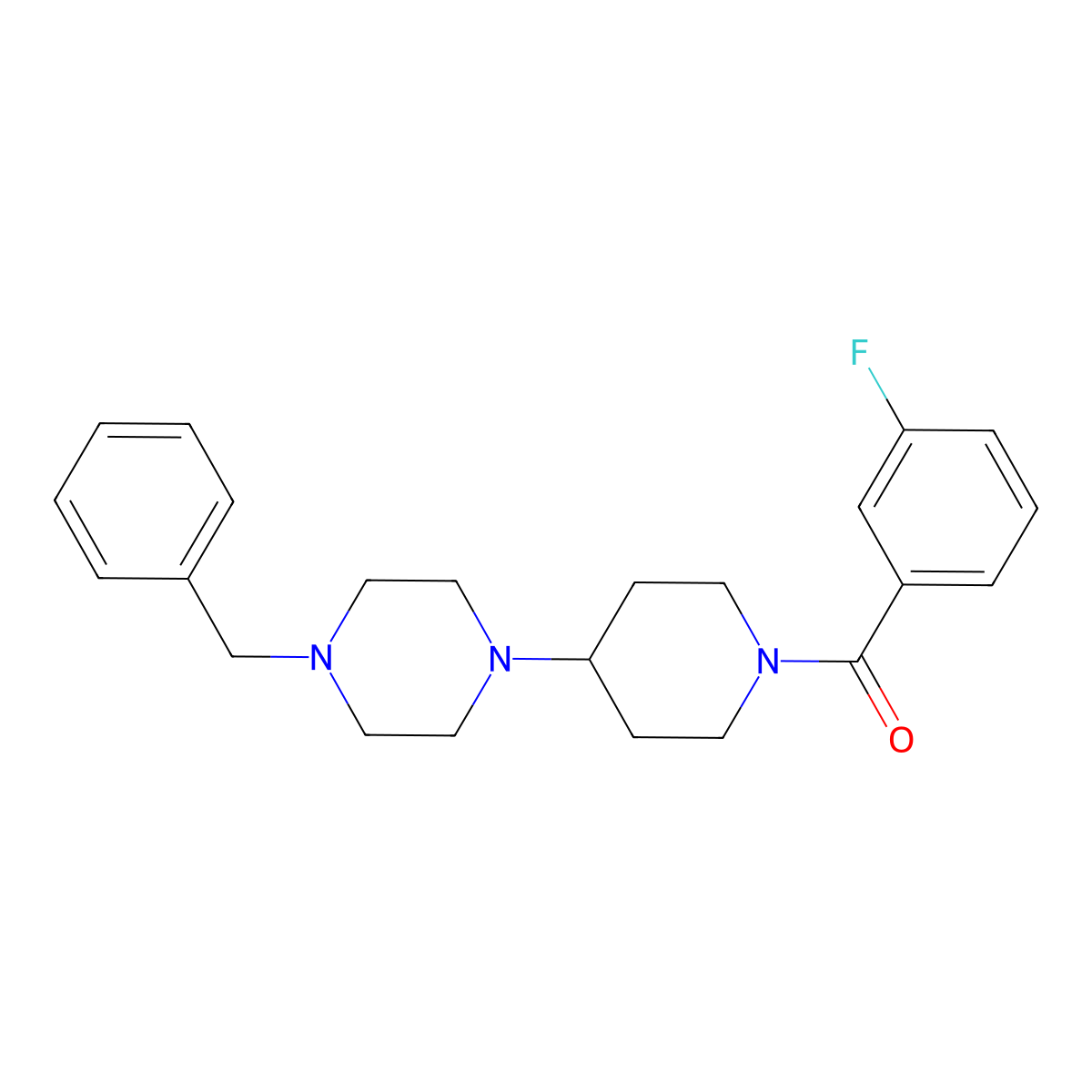 [4-(4-Benzylpiperazin-1-yl)piperidin-1-yl]-(3-fluorophenyl)methanone molecular structure, CAS 834895-70-4