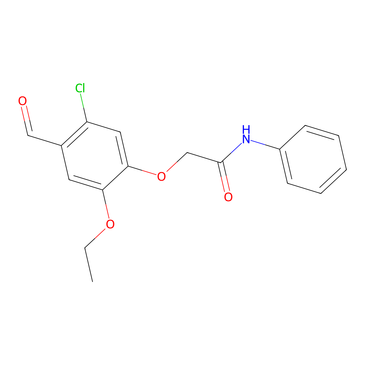 2-(5-chloro-2-ethoxy-4-formylphenoxy)-N-phenylacetamide molecular structure, CAS 834896-05-8