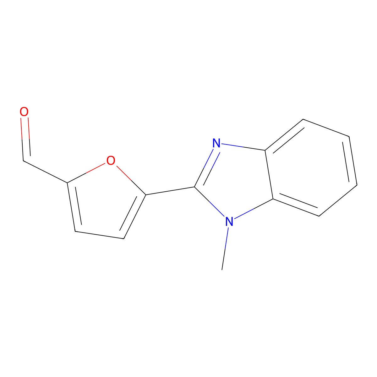5-(1-Methyl-1H-Benzimidazol-2-Yl)-2-Furaldehyde molecular structure, CAS 83490-13-5