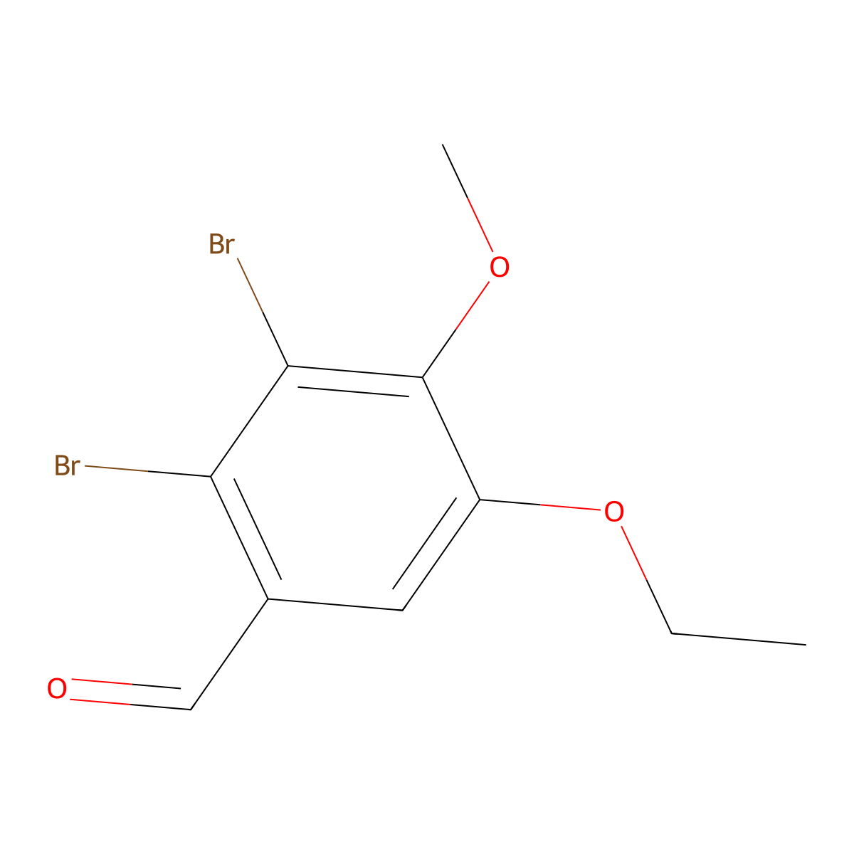 2,3-Dibromo-5-ethoxy-4-methoxybenzaldehyde molecular structure, CAS 834907-53-8