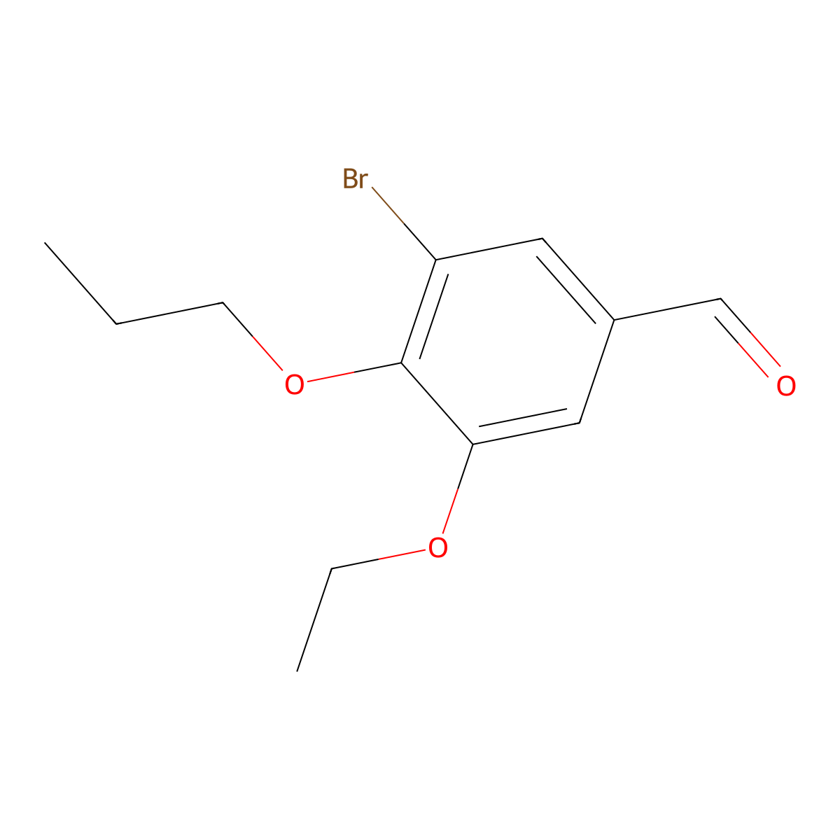 3-Bromo-5-ethoxy-4-propoxybenzaldehyde molecular structure, CAS 834908-03-1