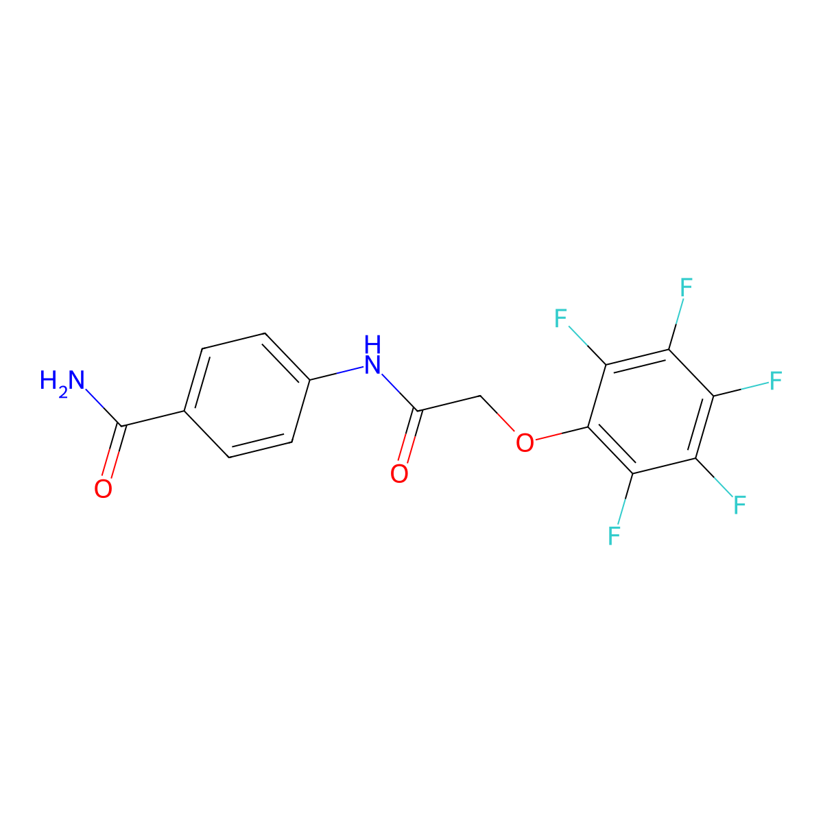 4-{[(Pentafluorophenoxy)acetyl]amino}benzamide molecular structure, CAS 834908-35-9
