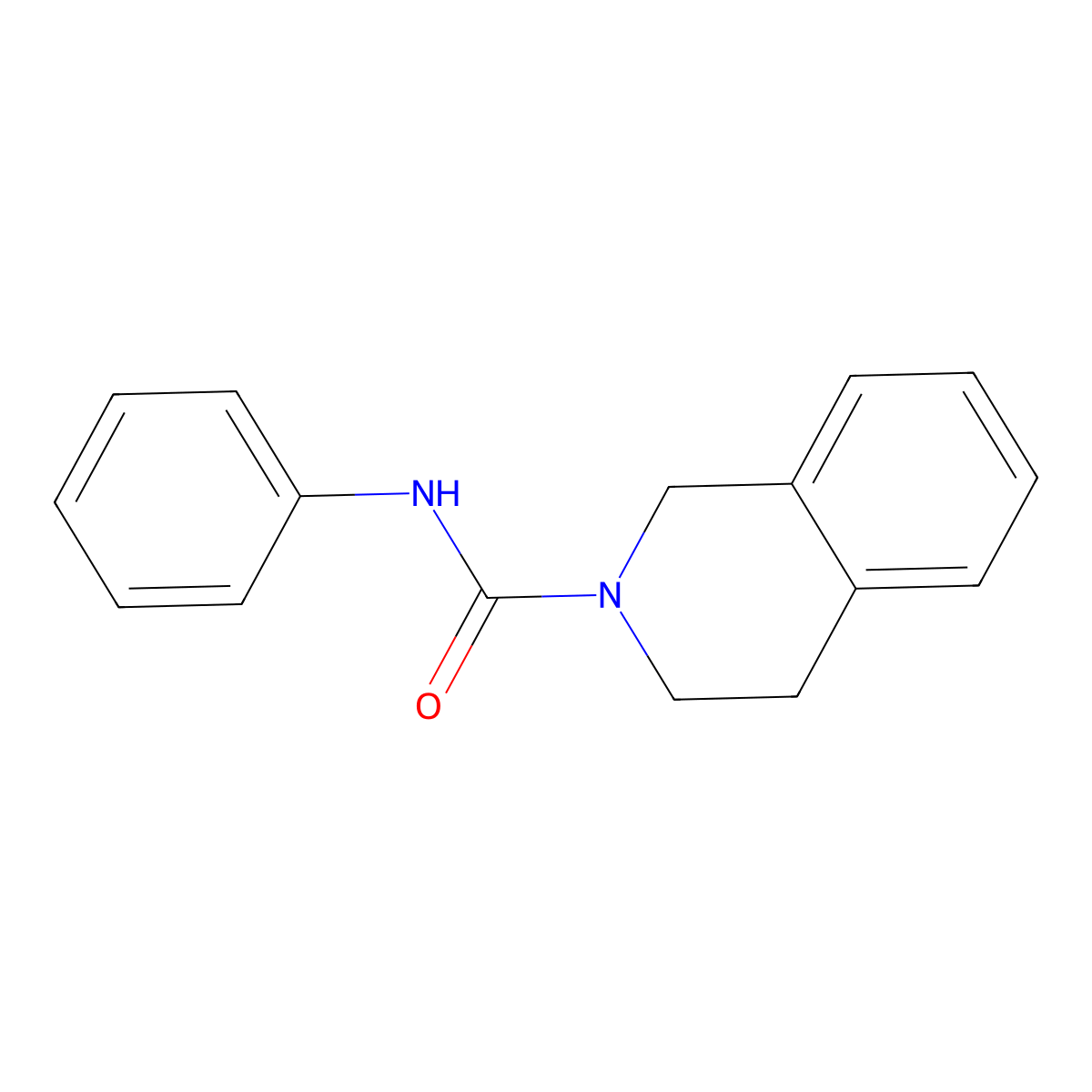 N-phenylcarbamoyl-1,2,3,4-tetrahydroisoquinoline molecular structure, CAS 83491-16-1