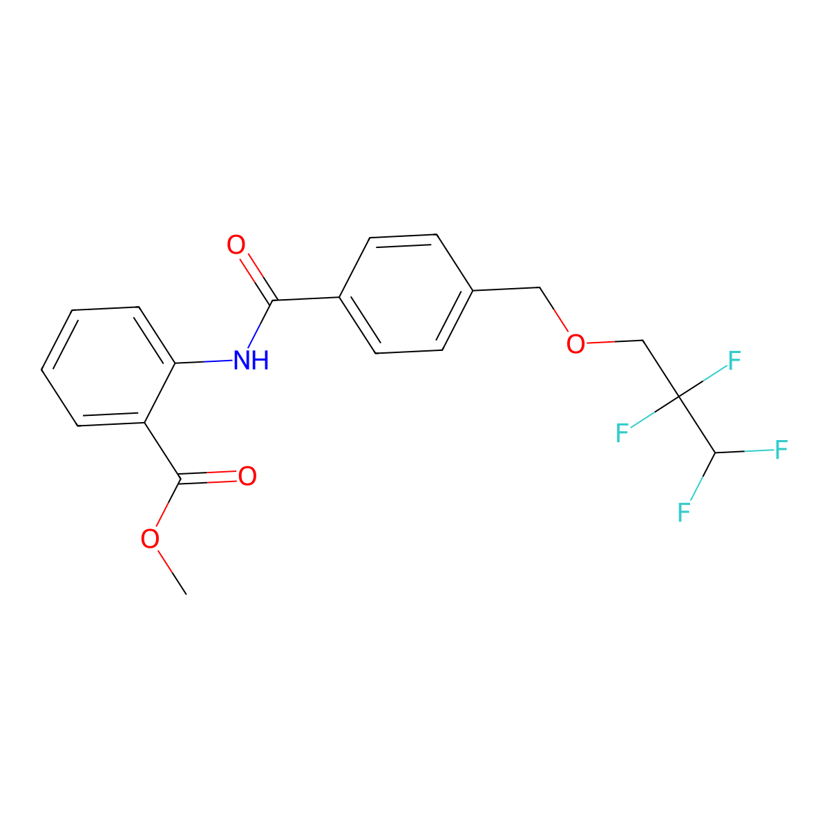 Methyl 2-[({4-[(2,2,3,3-tetrafluoropropoxy)methyl]phenyl}carbonyl)amino]benzoate molecular structure, CAS 834913-33-6
