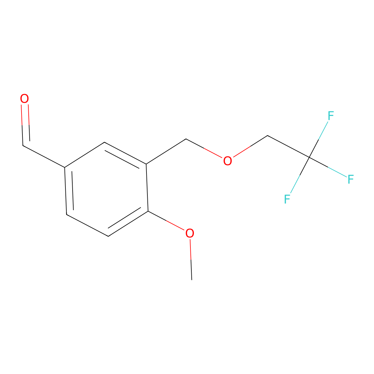 4-Methoxy-3-[(2,2,2-trifluoroethoxy)methyl]benzaldehyde molecular structure, CAS 834913-89-2